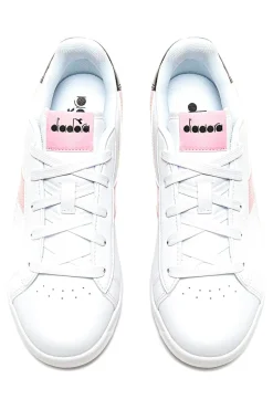 Sneakers Bianche e Rosa Con Logo Laterale DIADORA GAME P GS GIRL