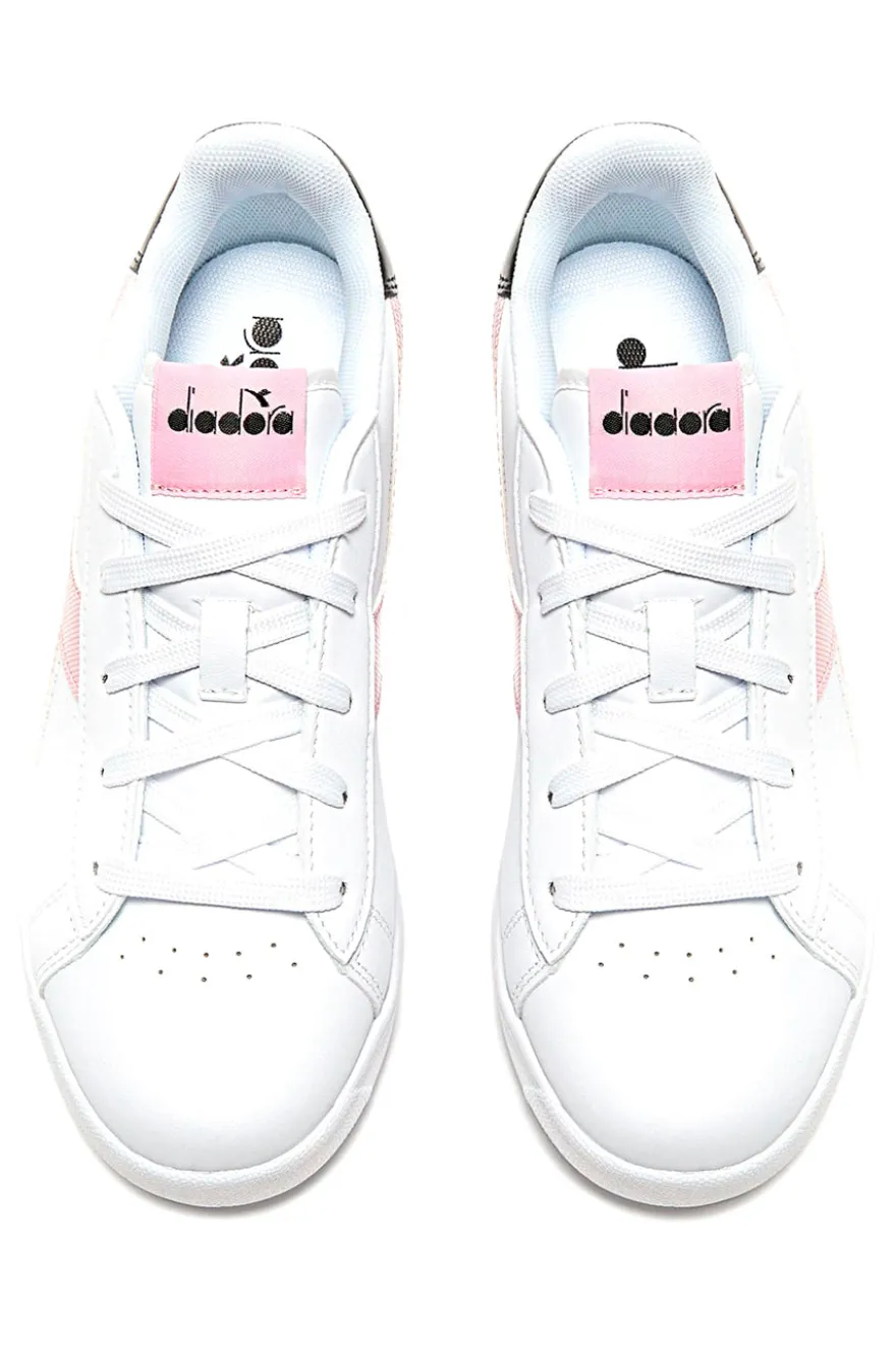 Sneakers Bianche e Rosa Con Logo Laterale DIADORA GAME P GS GIRL