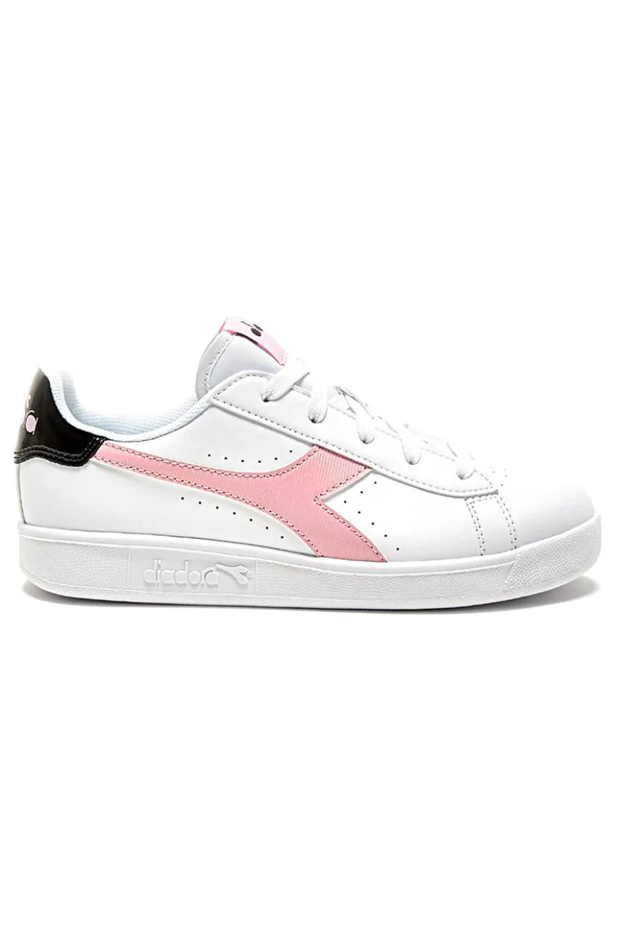 Sneakers Bianche e Rosa Con Logo Laterale DIADORA GAME P GS GIRL