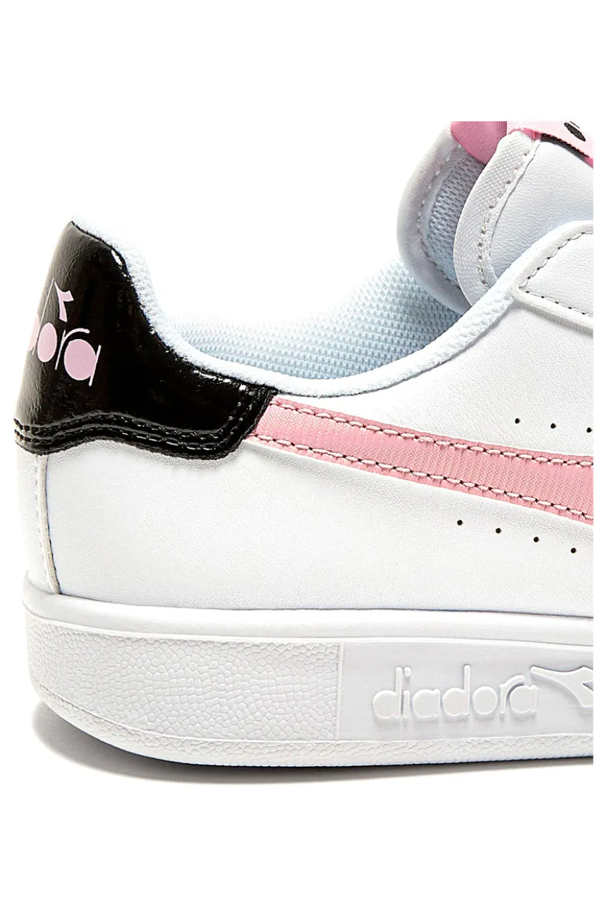Sneakers Bianche e Rosa Con Logo Laterale DIADORA GAME P GS GIRL