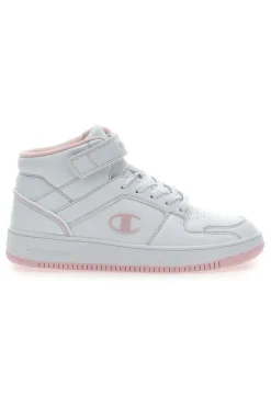 Sneakers Bianche e Rosa Con Strappo Champion RD18 2 MID G GS
