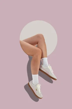 Sneakers Bianche e Rosa con Tomaia in Pelle Puma Club II