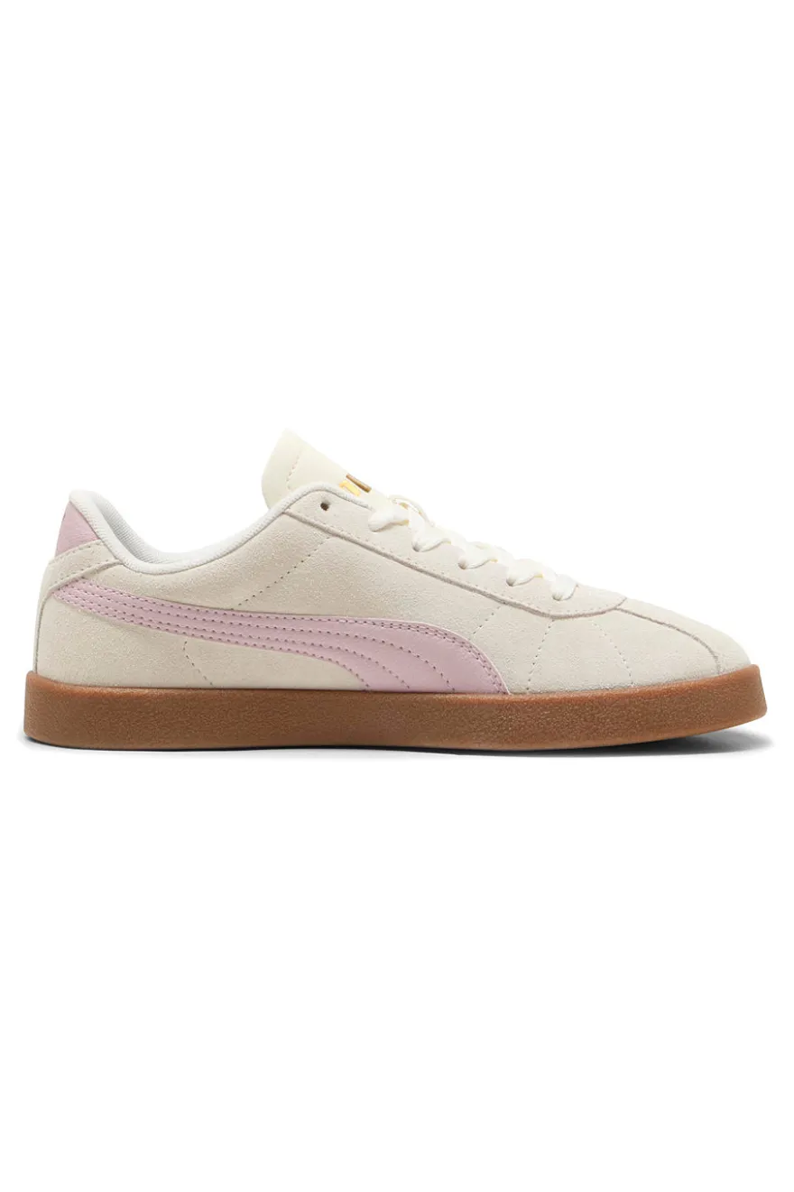 Sneakers Bianche e Rosa con Tomaia in Pelle Puma Club II