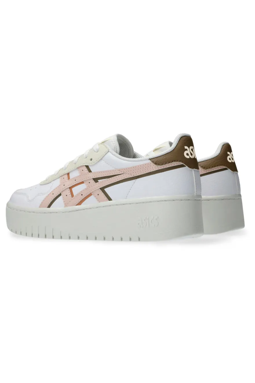 Sneakers Bianche e Rosa Con Platform Asics Japan S