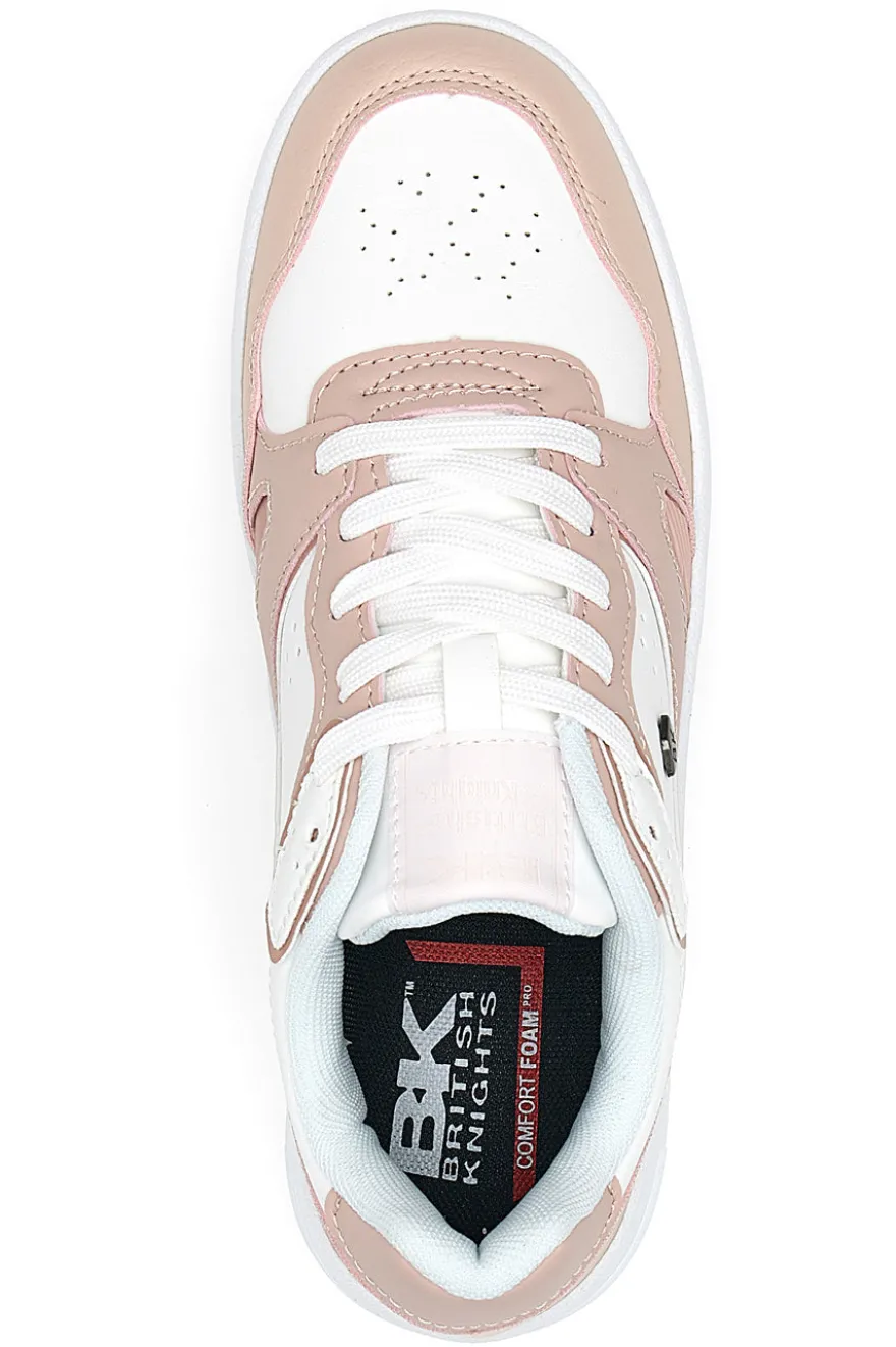 Sneakers Bianche e Rosa con Lacci British Knights 53360303