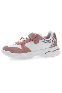 Sneakers bianche e rosa con fantasia animalier Mkids MG25124