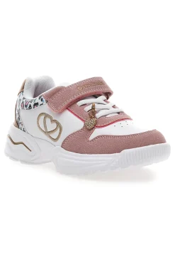 Sneakers bianche e rosa con fantasia animalier Mkids MG25124