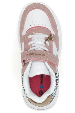 Sneakers bianche e rosa con fantasia animalier Mkids MG25124