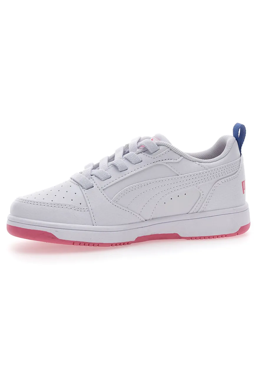 Sneakers Bianche e Rosa Con Fascia Laterale Puma Rebound V6 Lo Deep Ac Ps