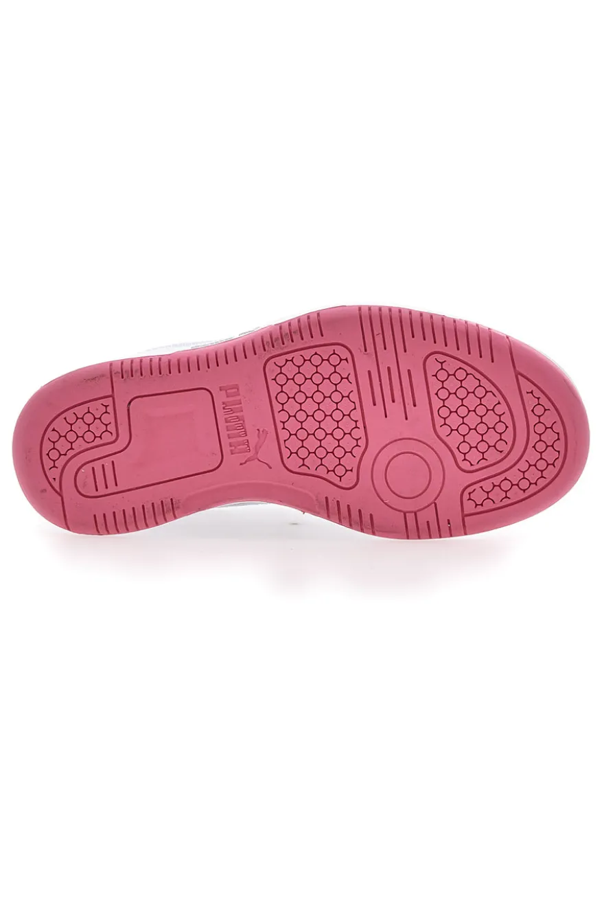 Sneakers Bianche e Rosa Con Fascia Laterale Puma Rebound V6 Lo Deep Ac Ps