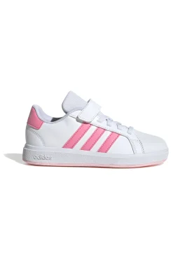 Sneakers Bianche e Rosa Con Strappo In Velcro Adidas Grand Court 2 El C