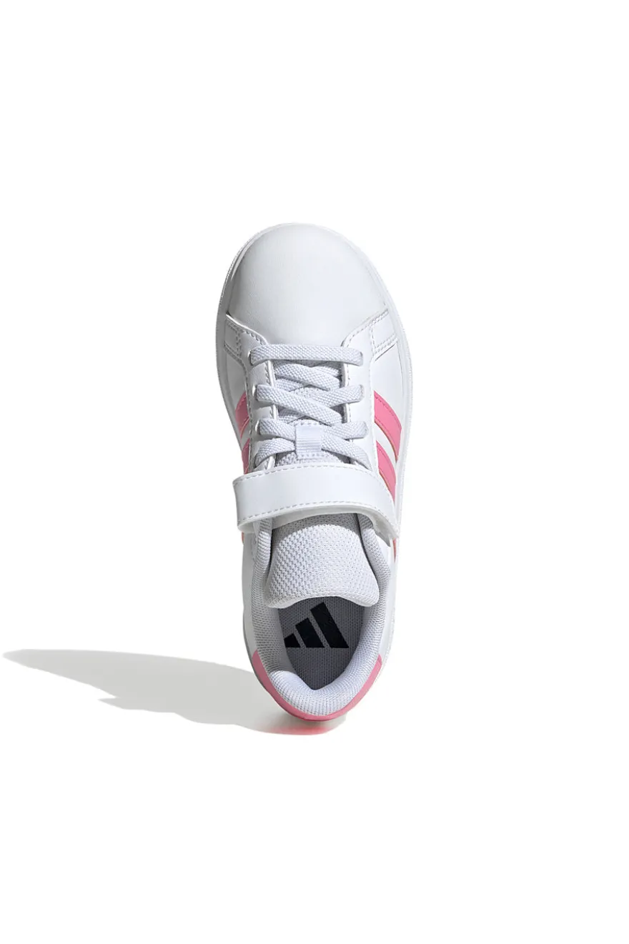 Sneakers Bianche e Rosa Con Strappo In Velcro Adidas Grand Court 2 El C