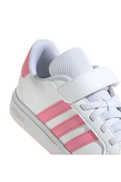 Sneakers Bianche e Rosa Con Strappo In Velcro Adidas Grand Court 2 El C