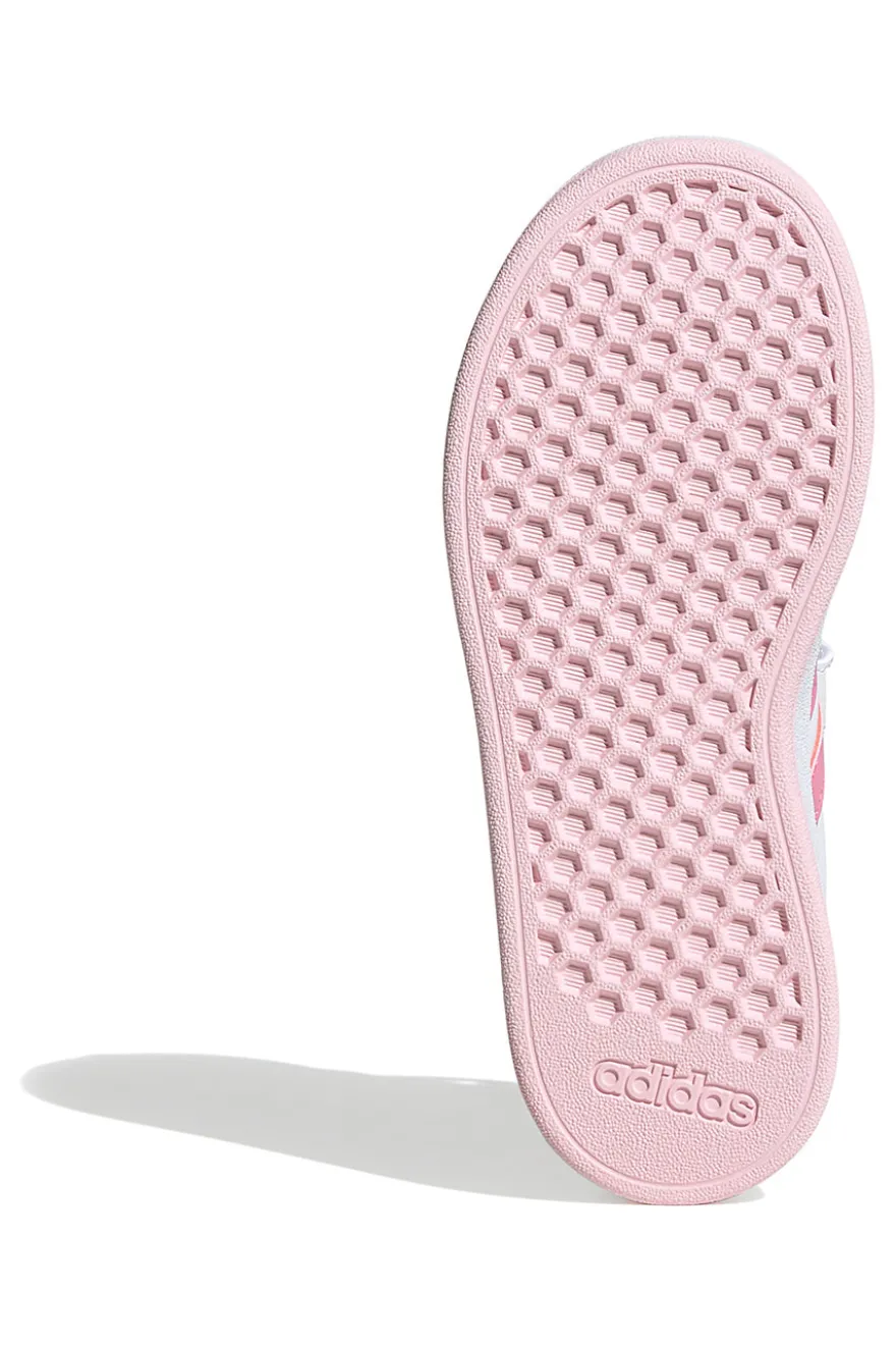 Sneakers Bianche e Rosa Con Strappo In Velcro Adidas Grand Court 2 El C