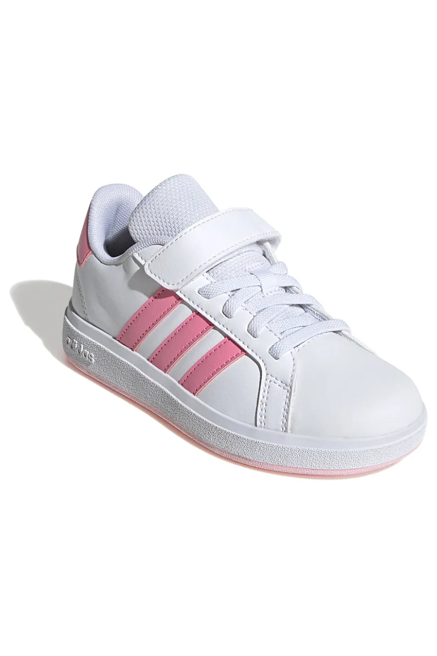 Sneakers Bianche e Rosa Con Strappo In Velcro Adidas Grand Court 2 El C
