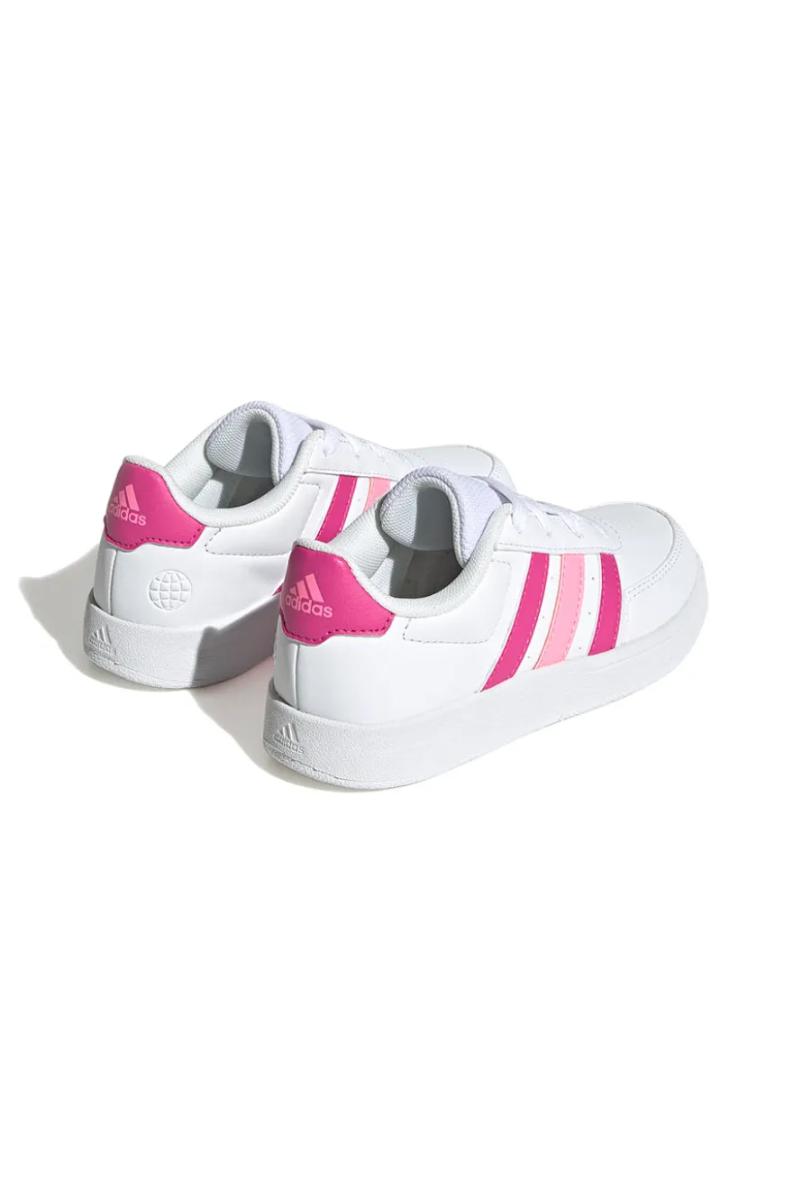 Sneakers bianche e rosa con lacci ADIDAS Breaknet 2.0 K