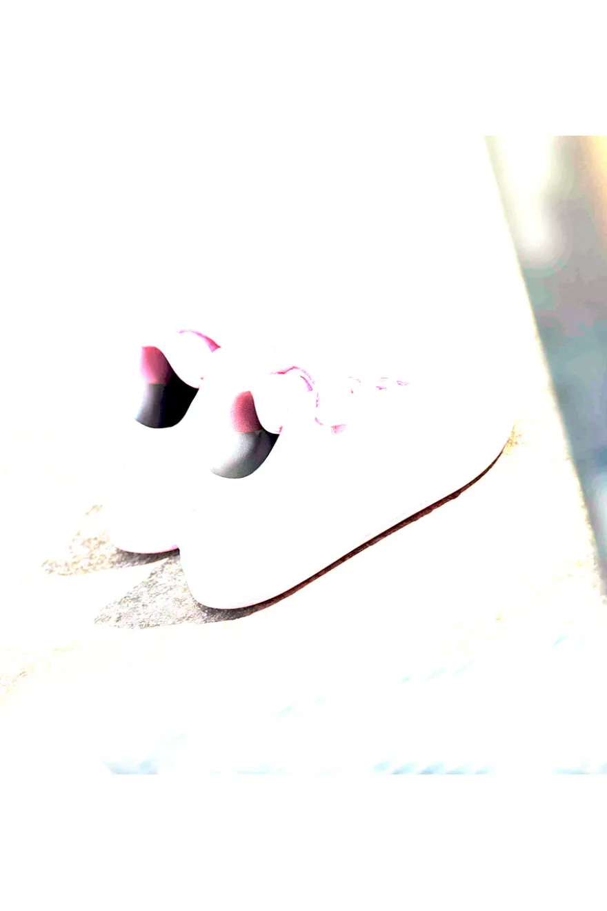 Sneakers bianche e rosa con chiusura a strappo Adidas Grand Court 2.0 EL C