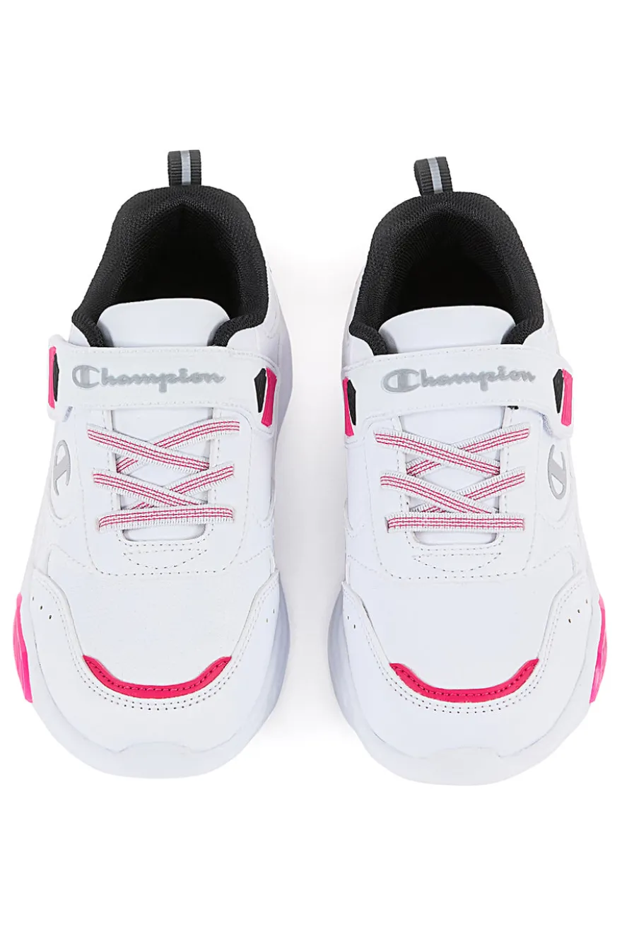 Sneakers Bianche e Rosa Con Luci Champion Wave Pu G Ps