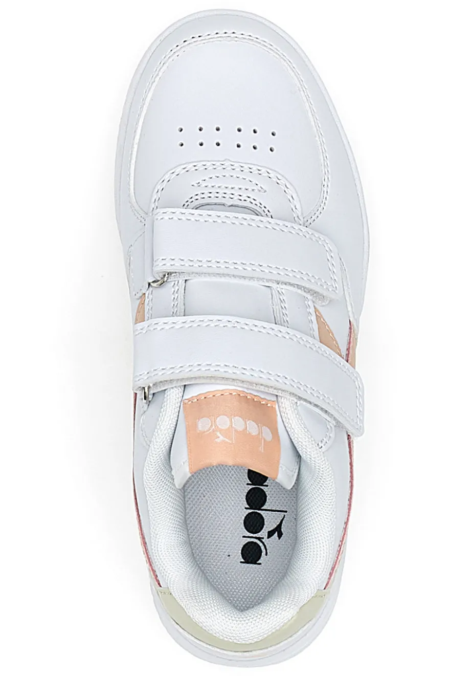 Sneakers bianche e rosa con velcro DIADORA RAPTOR LOW PS