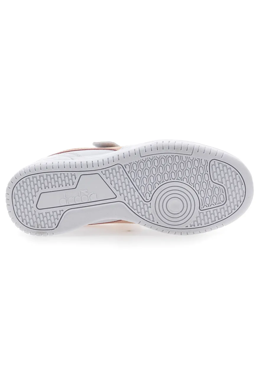 Sneakers bianche e rosa con velcro DIADORA RAPTOR LOW PS