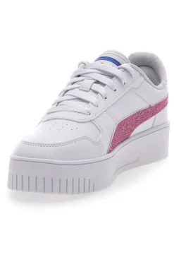Sneakers Bianche e Rosa Puma Carina Street Deep Dive Jr