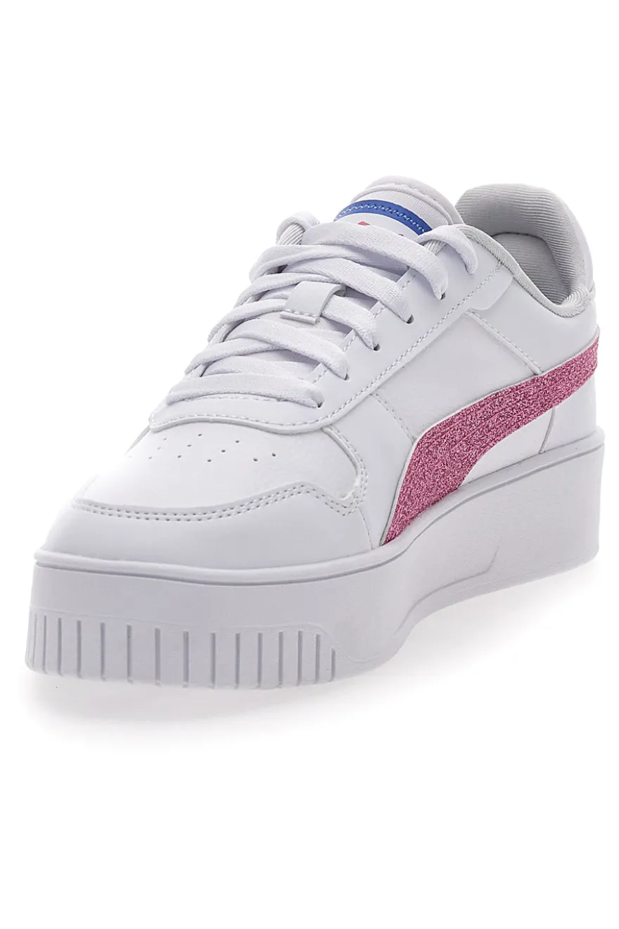 Sneakers Bianche e Rosa Puma Carina Street Deep Dive Jr