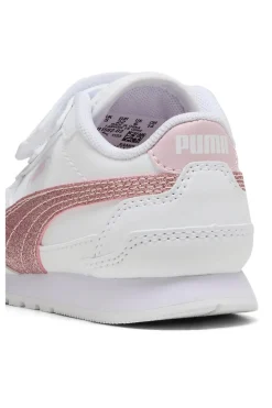 Sneakers Bianche e Rosa Puma St Runner V4 Sl Glitter V Inf