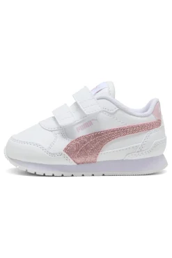 Sneakers Bianche e Rosa Puma St Runner V4 Sl Glitter V Inf