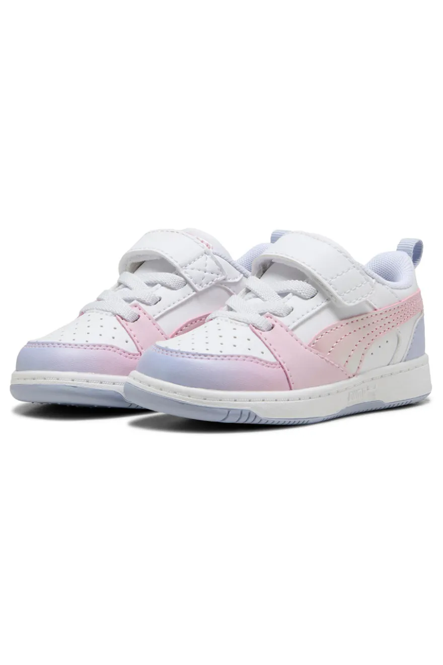 Sneakers bianche e rosa Puma Rebound V6 Lo Blurry Dreams AC+ Inf