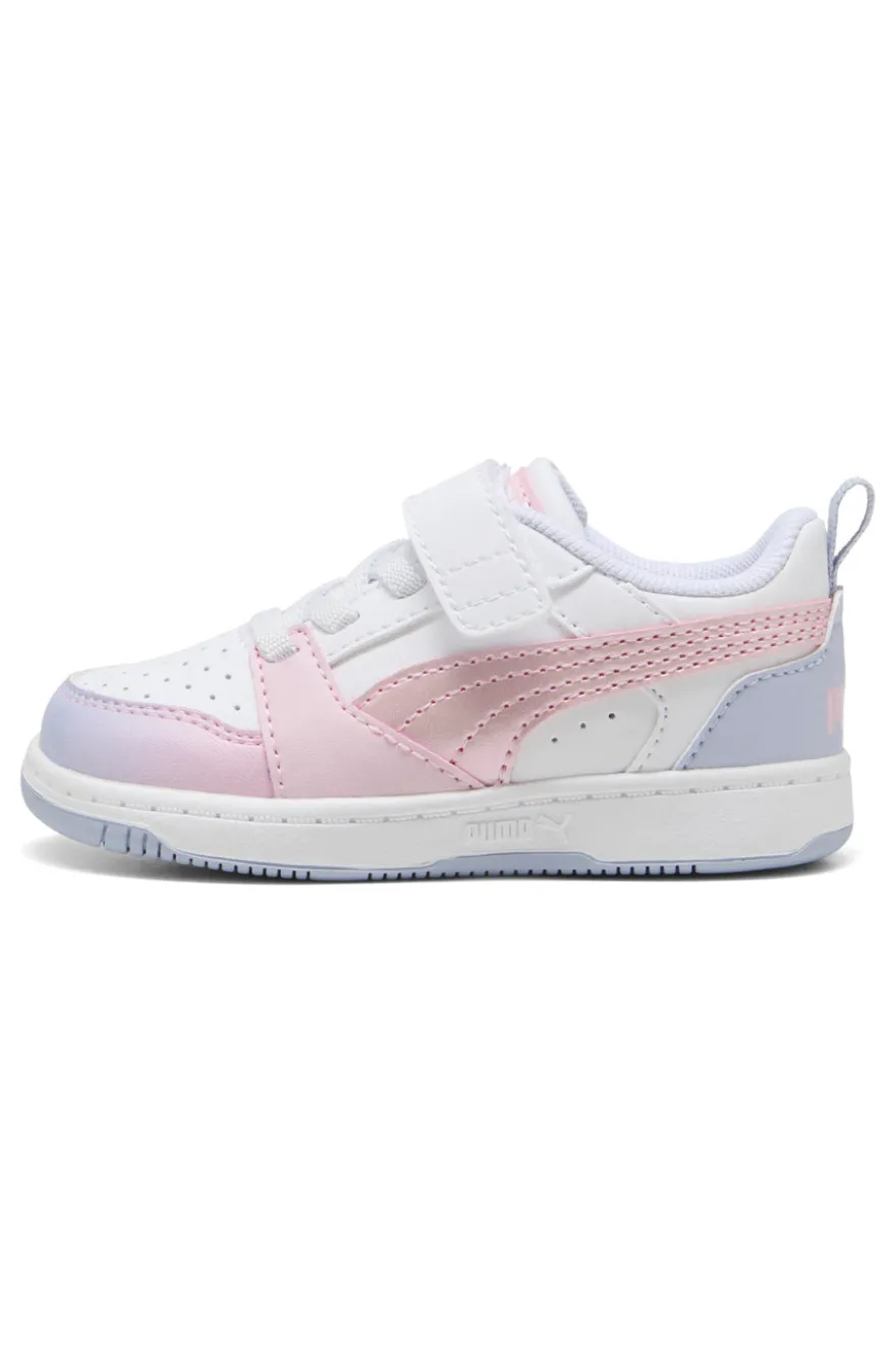 Sneakers bianche e rosa Puma Rebound V6 Lo Blurry Dreams AC+ Inf