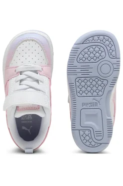 Sneakers bianche e rosa Puma Rebound V6 Lo Blurry Dreams AC+ Inf