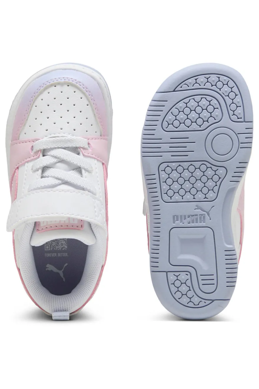 Sneakers bianche e rosa Puma Rebound V6 Lo Blurry Dreams AC+ Inf