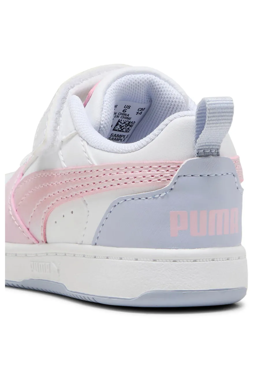 Sneakers bianche e rosa Puma Rebound V6 Lo Blurry Dreams AC+ Inf