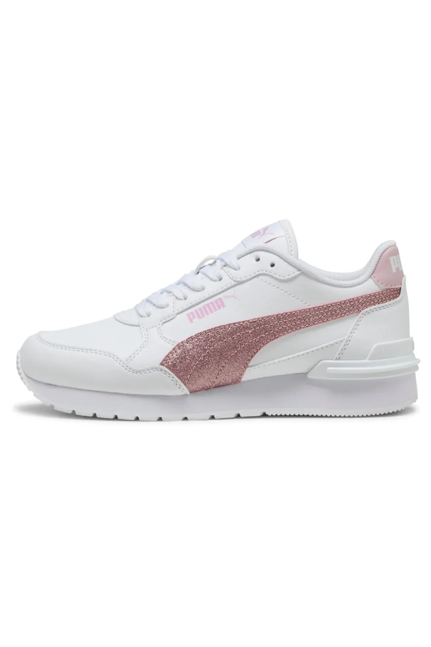 Sneakers Bianche e Rosa Puma ST Runner v4 SL Glitter Jr