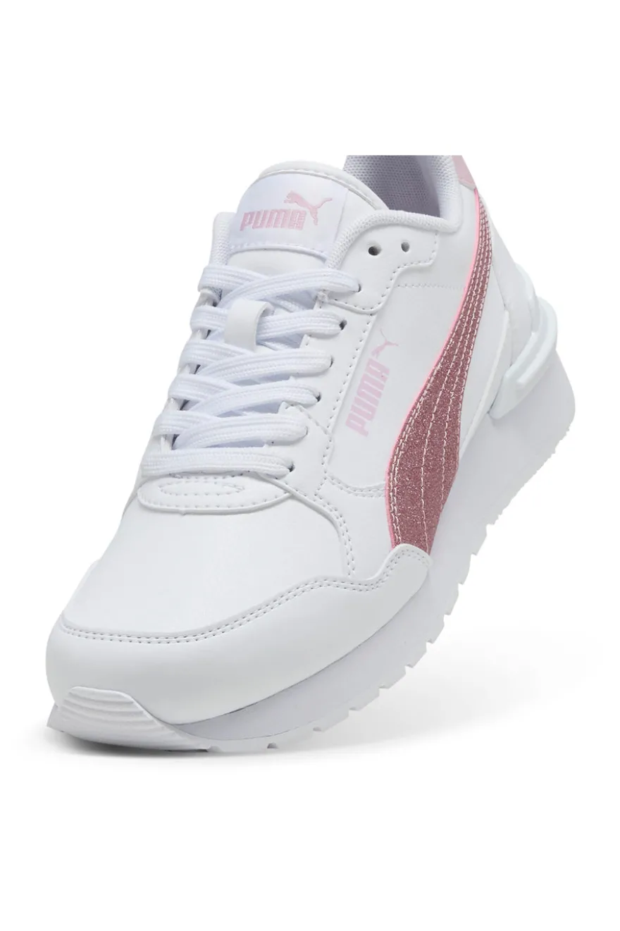 Sneakers Bianche e Rosa Puma ST Runner v4 SL Glitter Jr