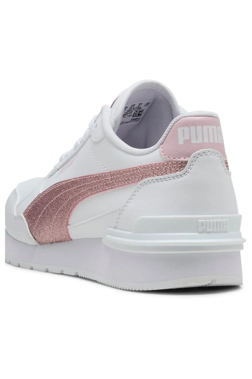 Sneakers Bianche e Rosa Puma ST Runner v4 SL Glitter Jr