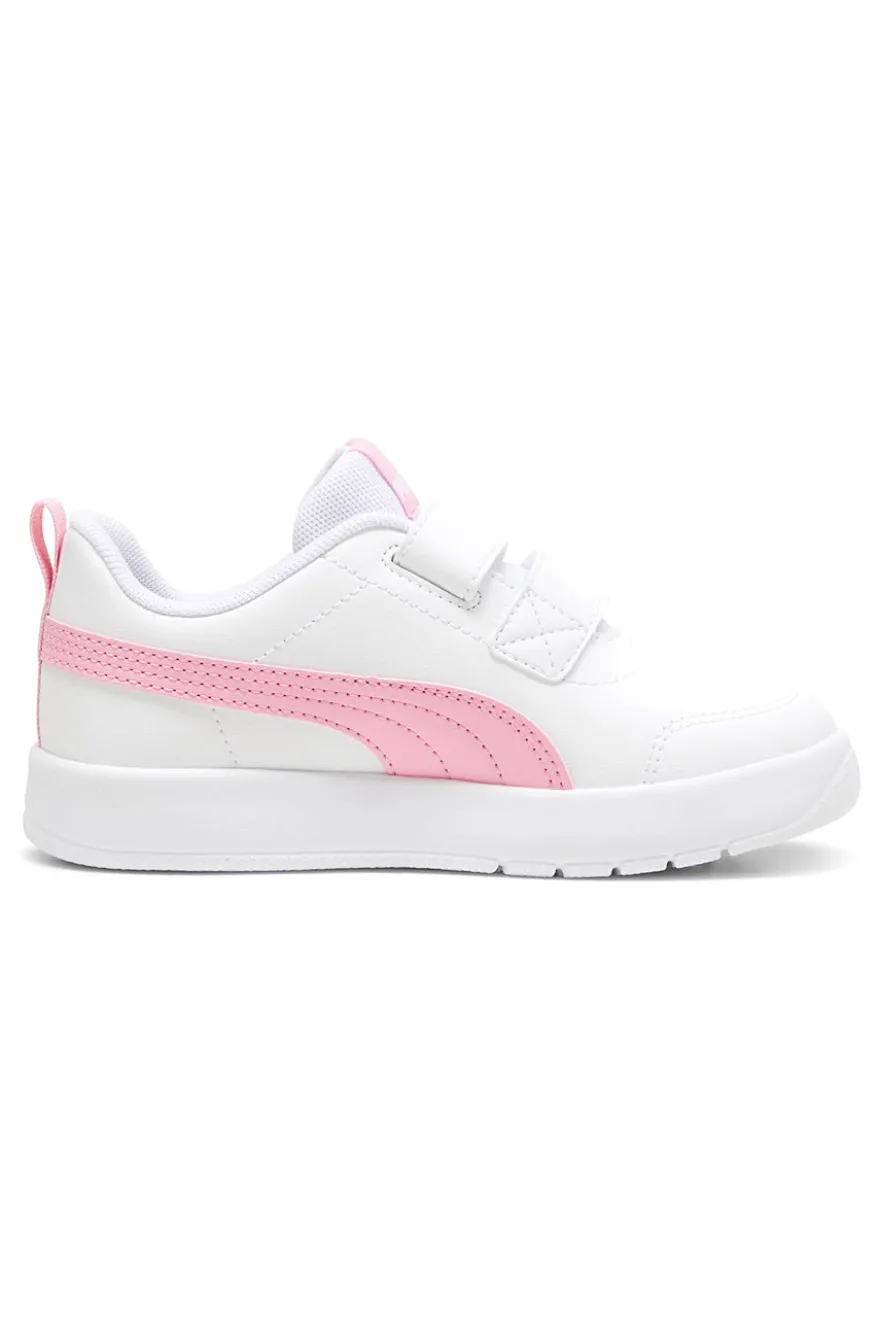 Sneakers Bianche e Rosa Puma Courtflex v3 Ps