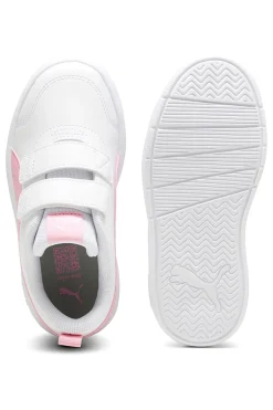 Sneakers Bianche e Rosa Puma Courtflex v3 Ps
