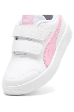 Sneakers Bianche e Rosa Puma Courtflex v3 Ps