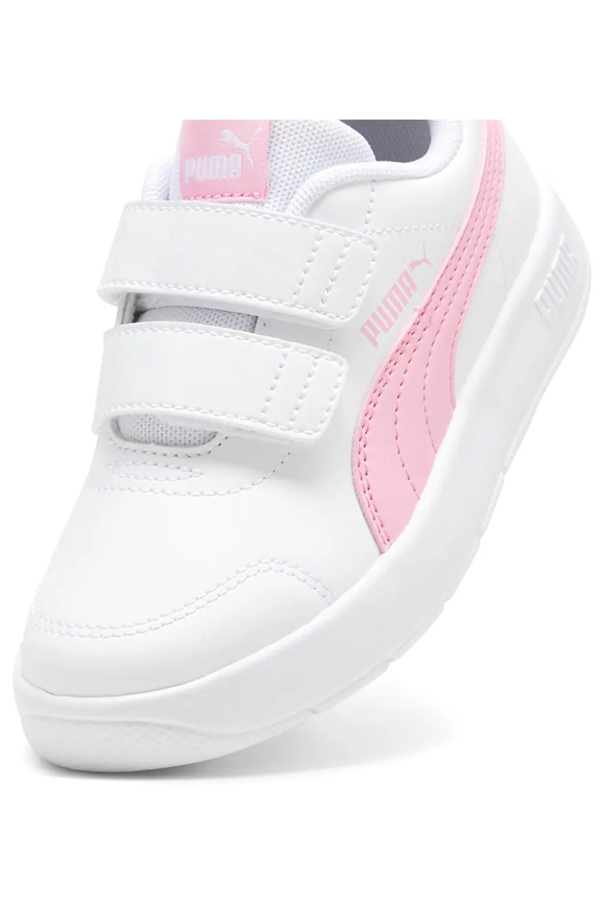 Sneakers Bianche e Rosa Puma Courtflex v3 Ps