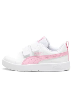 Sneakers Bianche e Rosa Puma Courtflex v3 Ps