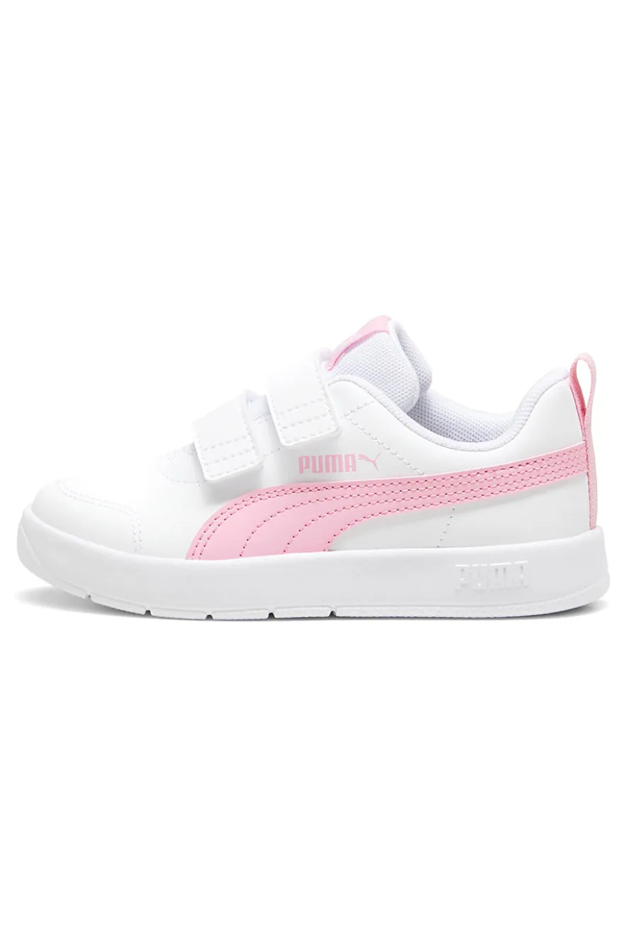 Sneakers Bianche e Rosa Puma Courtflex v3 Ps