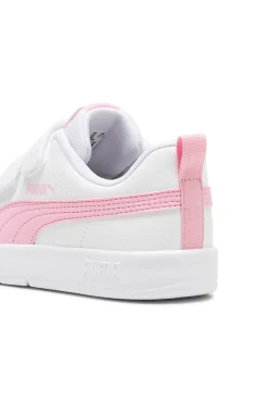 Sneakers Bianche e Rosa Puma Courtflex v3 Ps