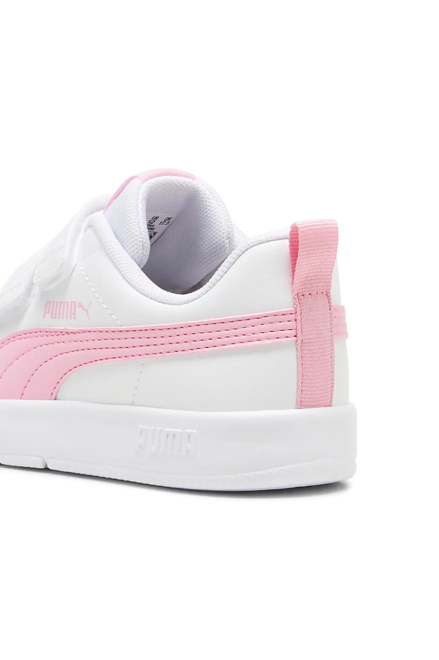 Sneakers Bianche e Rosa Puma Courtflex v3 Ps