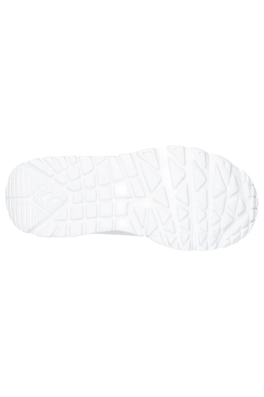 Sneakers Bianche e Rosa Skechers Street Uno Lite -B Lovely Luv