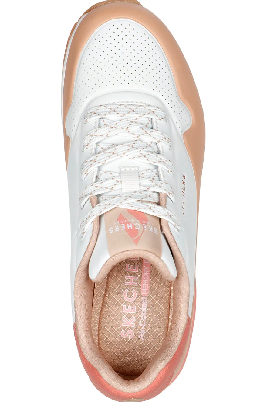 Sneakers Bianche e Rosa Skechers Uno-Pop Color Fun