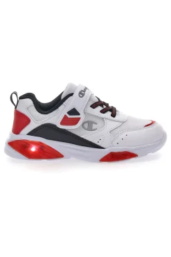 Sneakers Bianche e Rosse Con Luci Champion Wave B PS