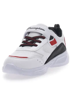 Sneakers Bianche e Rosse Con Luci Champion Wave B PS
