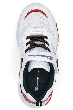 Sneakers Bianche e Rosse Con Luci Champion Wave B PS