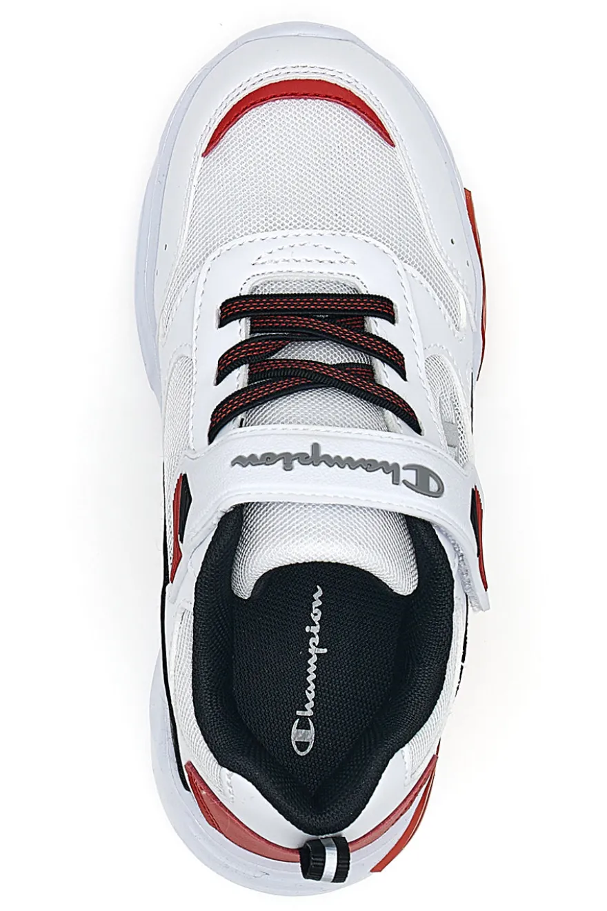 Sneakers Bianche e Rosse Con Luci Champion Wave B PS